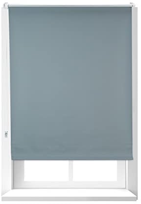Relaxdays 10021307 Store enrouleur occultant gris sans perçage 90-160 cm de large protège de la chaleur lxH 90 x 160 cm