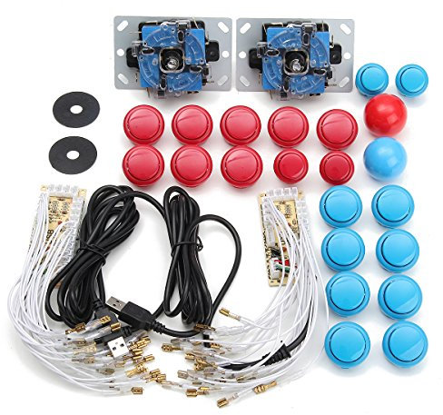 C-FUNN Arcade DIY Kits Pièces USB Encoder pour Joystick Pc avec 20Pcs Boutons