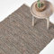 Homescapes Teppich aus 100% recyceltem Leder mit geometrischem Rautenmuster, 120 x 180 cm, braun