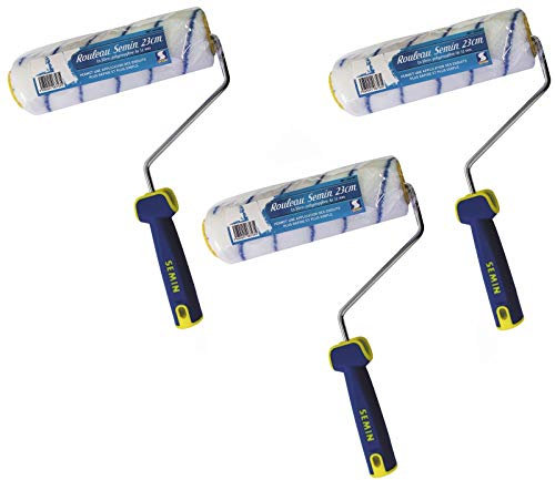 Semin A06723 Rouleau pour Application d'Enduit ou de Peinture, 23 cm (Lot de 3)