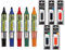 Refillable Dry Erase Markers, Pilot BeGreen V Board Master Assorted Colors, 5-Pack With 1 Refill For Each Marker