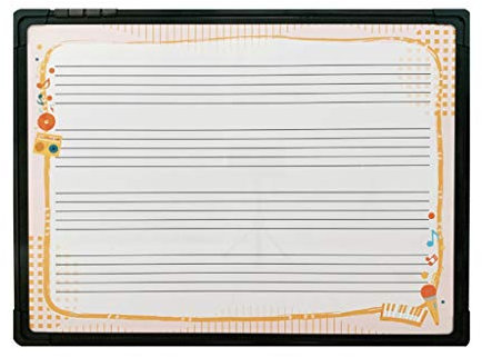 Whiteboard RENRUIRUI- Music Stave Doppelseitige Schreibtafel Schwarzer Aluminiumrahmen Leicht Und Tragbar for Die Erstellung Von Gesangsunterrichtstrainings (Color : Yellow, Size : 45X60CM)