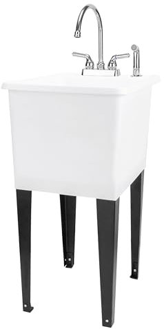 JS Jackson Supplies - Lavandino salvaspazio, colore: Bianco