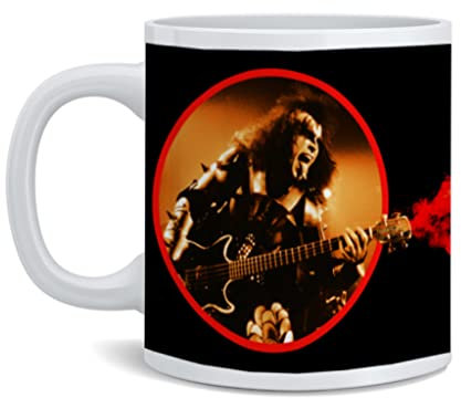 Kiss Band Merchandise The Demon Flames Gene Simmons Accessoires Kiss Sammlerstücke Kiss Memorabilia Heavy Metal Music Merch 1970er Retro Vintage Keramik Kaffeetasse Teetasse lustiges Geschenk 340 ml