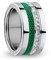 BERING Austauschbar Ringkombination für Damen in Silber & Grün mit einzigartigem Twist- & Change System, Ganges