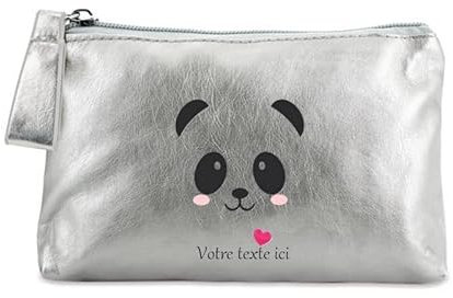 Porte Monnaie Argent Pochette Panda et Coeur