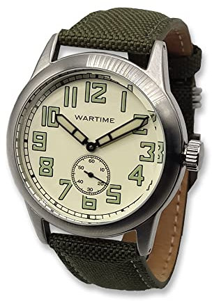 WTI Militäruhren Zweiter Weltkrieg - USAF Bombardier. Schweizer Maschinen, Stahlgehäuse, Zeiger mit hoher Leuchtkraft und Lederarmband. 10 ATM - Limited Edition nummeriert 500 Einheiten