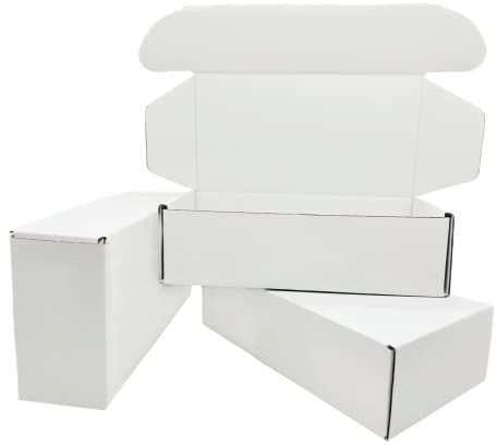 Small White Box 7 x 3.5 x 2 Inch 50 Pack Recyclable Corrugated Gift Mailers Storage Business Packaging Shipping Boxes