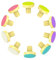 Megainvo 10Pcs Replacement Baby Nail File Heads, Safe and Colorful Nail File Pads for New Giraffe Shaped Electric Baby Nail Trimmer Grinder, Suitable for Infants and Toddlers