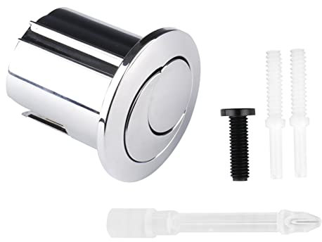 Botón de repuesto de válvula de descarga doble para inodoro Roca, botón de descarga doble, botón de descarga de agua, botón de tanque de agua compatible con Roca AH0002000R - Botón doble corto
