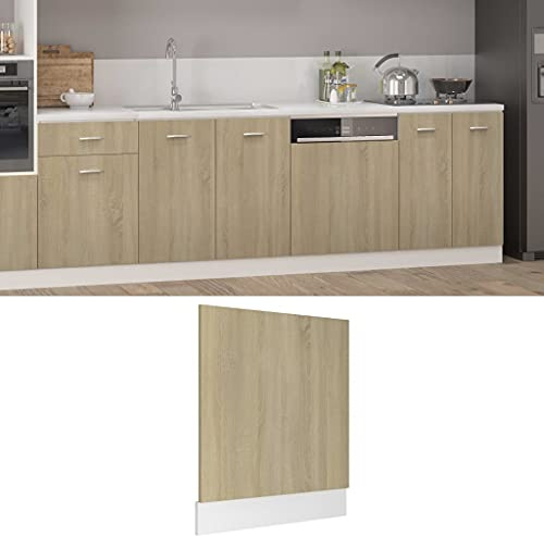 DCRAF Startseite Möbel Geschirrspüler Platte Sonoma Eiche 59,5x3x67cm Größe Holzwerkstoff