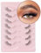 Onlyall Half Lashes Natural Look Wispy Lash Clear Band Eyelashes Pack Half Corner Accent 3D Mink Eyelash 7 Pairs-C06(10MM-13MM)