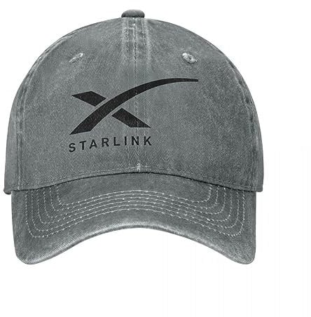 YUONME Baseball-Kappen 2023 SpaceX Starlink Logo Denim Pferdeschwanz Baseballkappe Verstellbare Mütze Erwachsene Unisex Mütze Hüte Frühling Herbst Vintage Casquette Geschenk