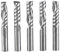 TICFOX 5 Piezas Fresa de Extremo de Flauta Simple, 6mm Carburo De Tungsteno Cortadores en Espiral Brocas de Fresado CNC para Uso En Madera, Aluminio, Acero, Titanio