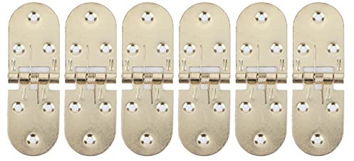 6Pcs Spring Hinge Door Hinge Folding Hinge Concealed Hinge Door Stopper Hinge for Cabinet Door Cupboard Bedroom Zinc Alloy