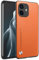 HONLEN Phone Case for iPhone 12 (6.1 Inches) Leather Back Business Phone Case, Orange
