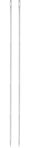QUARKZMAN 2Pcs Aguja de Tapicería con Ojo Grande Extra Largo de 12 Pulgadas Aguja de Coser Recta Fácil de Enhebrar Acero Inoxidable para Muebles de Cuero