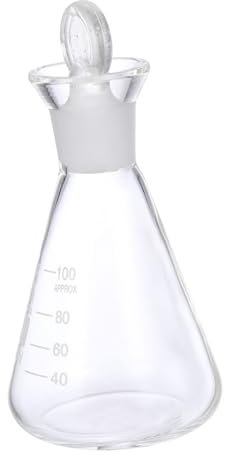 NIYANGLE 1 Pc Matraz Vaso Con Tapa Accesorios Para Vasos Cristalería De Laboratorio Cristalería Química Vasos Matraces Cubilete Con Cubierta Uso Estudiantil Vidrio Kit De Filtro