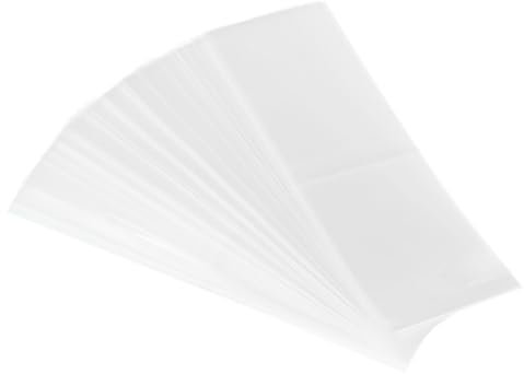 PATIKIL 110x35mm PVC perforierte Schrumpfbänder, 500 Stück Schrumpffolie für Flaschen, Gläser, Dosen und Behälter, passend für Verschlussdurchmesser von 2,68 bis 2,72 Zoll, transparent