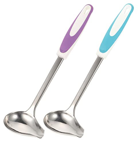 TOPBATHY 2pcs Spoon Kitchen Accessories Stainless Gravy Ladle Unique Gravy Ladle Seasoning Scoop Stainless Steel Sauce Ladle Kitchen Tool Kitchen Supply Sauce Ladle with Pouring Spout