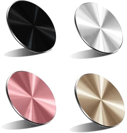 4pcs Handy Magnet,Magnet für Handy,Metallplatte Magnetplatte,Phone Aufkleber Magnetische,Mobiltelefone Auto Magnete,Selbstklebend Handymagnet Klebemagnete,Aufkleber Farbe RoséGold Gold Schwarz Silber