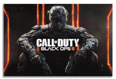 YIHAIKAI Spielposter Call of Duty Black Ops III, dekoratives Gemälde, Leinwand, Wandposter und Kunstdruck, moderne Familienschlafzimmer-Dekoration, Poster, 60 x 90 cm