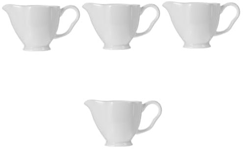 MAGICLULU 4 Piezas Taza De Leche De Cerámica Jarra De Leche De Café Espresso Concentrado De Café Coctelera Cafetera Jarra De Agua Jarra De Agua Jarra De Salsa Jarra De Crema Taza De