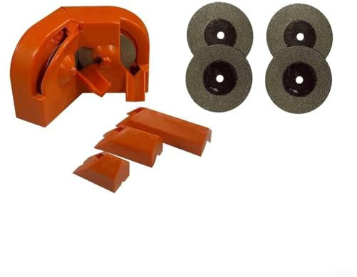 Afilador de brocas eléctrico de doble cara con tres soportes de molienda para afilar cortadores planos, taladros, tijeras, cortadores (A)