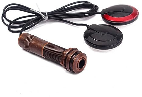 Mikinona Mandolinenabholung Tonabnehmer für Mandoline 1/4 Zoll Stachelbuchse Dualer interner Twin-Sensor Der Wandler liefert Piezo-Mikrofon-Tonabnehmer