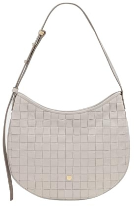 DUDU Damen-Schultertasche aus echtem geflochtenem Leder – Elegante Hobo Tasche mit verstellbarem Schultergurt und Reißverschluss, handgefertigtes Design, geräumig und vielseitig