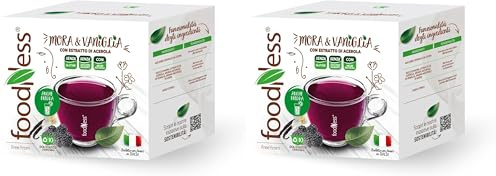 foodNess - 1 Box da 10 Capsule di Bevanda Mora e Vaniglia, Capsule Compatibili con Sistema Dolce Gusto, Bevanda senza Glutine, Zuccheri Aggiunti e con Aromi Naturali. (Confezione da 2)