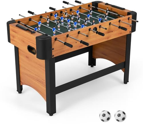COSTWAY Tischkicker Kinder, Kickertisch mit 22 Spielern & 2 Bällen, Profi Tischfussball Komplett Set aus Holz, Fußballtisch für Kinder & Erwachsene, 119 x 108 x 79 cm