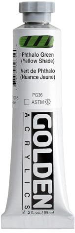 Pro-Art-Bilderpalette Doré Heavy Body Peinture Acrylique 2 Oz-phthalo Abat-Jour Vert-Jaune