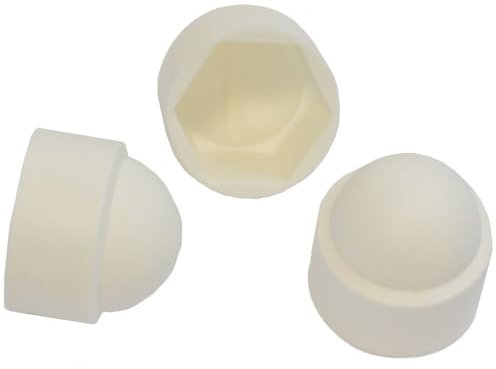 50 Stück Sechskant Schutzkappe M12 - Schlüsselweite 19mm, Farbe weiß - Abdeckkappe