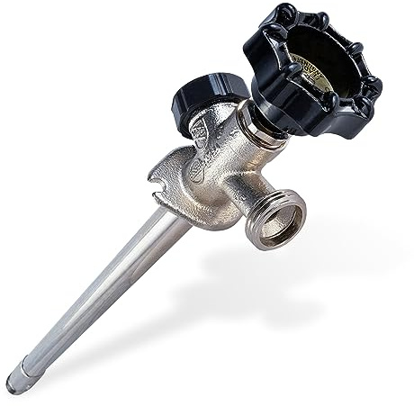 Everflow Supplies 62121-NL Lead Free 1/2-Inch MIP/Sweat Inlet x 12-Inch Long Chrome Plated Anti-Siphon Frost Free Sillcock with Integral Vacuum Breaker Hose