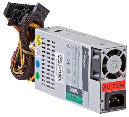 Akyga AK-I1-200 power supply, 200 W with 40 mm silent fan, grey