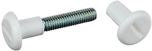 SECOTEC Verbindungsschrauben M6; inkl. Abdeckkappen Kunststoff weiß; Holzstärke 35-44 mm, 8 Stück