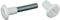 SECOTEC Verbindungsschrauben M6; inkl. Abdeckkappen Kunststoff weiß; Holzstärke 35-44 mm, 8 Stück