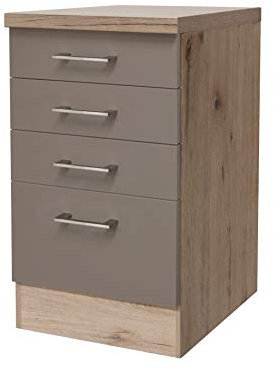 Schubkastenschrank Riva Breite 50 cm san remo eiche hell/quarzit cubanit
