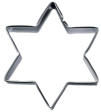 Städter 050181 Stern 6-zackig, Edelstahl, Silber, 15 x 15 x 3 cm, 1 Einheiten