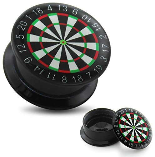 eeddoo Flesh Tunnel Dartscheibe Schwarz Acryl