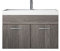 Badezimmer Badmöbel Set Paso 01 80cm Waschbecken Grau Eiche - Unterschrank Schrank Waschbecken Waschtisch