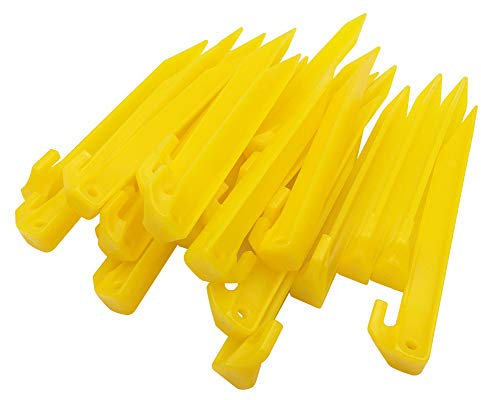24pcs Plastic Tent Pegs Durable Spike Hook Awning Camping Caravan Pegs Accessory