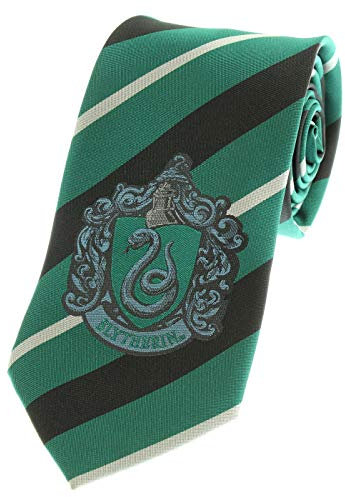 Premium Harry Potter Krawatte gestreift Haus Crest Krawatte Krawatte Halstücher, Seidenkrawatten /> Cosplay Kostüm Zaubererwelt (Slytherin)