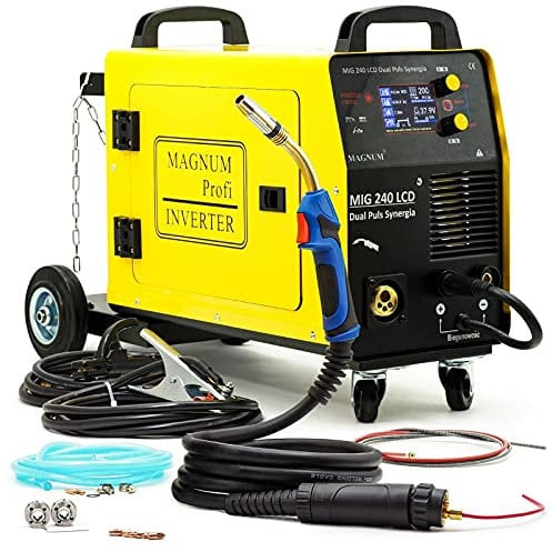 Magnum™ Magnum MIG 240 Dual Puls Synergie LCD MIG/MAG WIG LCD SYNERGIE 3in1 Inverter Schweißgerät 200Amp 4x4 Vorschub