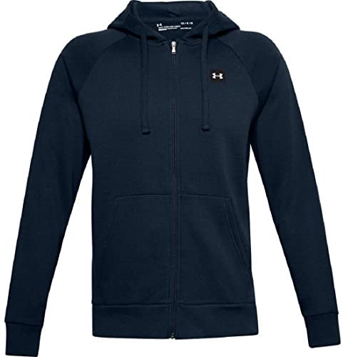 Under Armour Rival Fleece Full Zip Hoodie T-Shirt, Academy/Onyx Blanc, S Tall Homme