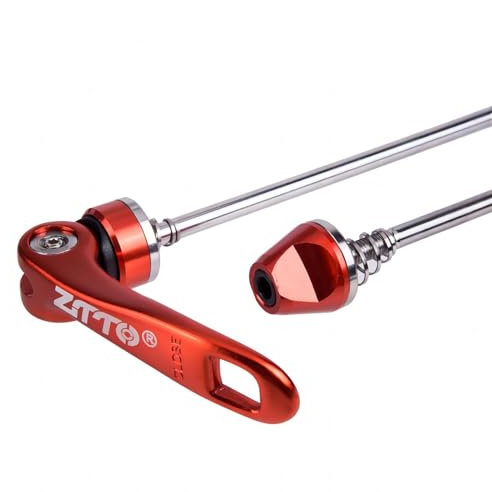 Schnellspanner, Fahrrad Schnellspanner Vorderrad und Hinterradnabe Aluminium Legierung für Rennrad und Mountainbike MTB (Rot)
