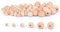 Vaessen Creative 11006-090 Unbehandelte Holzperlen Set, 525 Stück, Runde Perlen zum Basteln von DIY handgefertigte Dekorationen Schmuck Handwerk, Holz, Piece