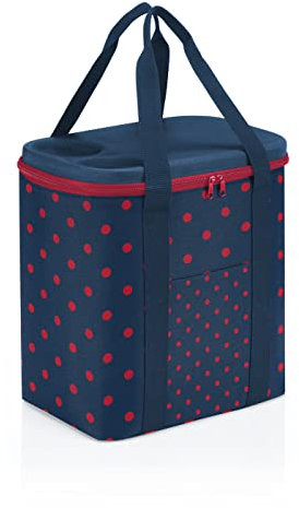 reisenthel coolerbag XL - XL Kühltasche aus hochwertigem Polyestergewebe Ideal für das Picknick, den Einkauf und unterwegs, Couleur:Mixed dots red