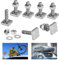 ANTHYTA 8 Stücke Nutsteine T-Nut Adapter Nutensteine M8*35 mm Nutsteine Dachträger Edelstahl T-Nut Nutsteine Set mit Muttern & Unterlegscheiben Dachbox Nutensteine für Dachträger Relingträger Dachbox